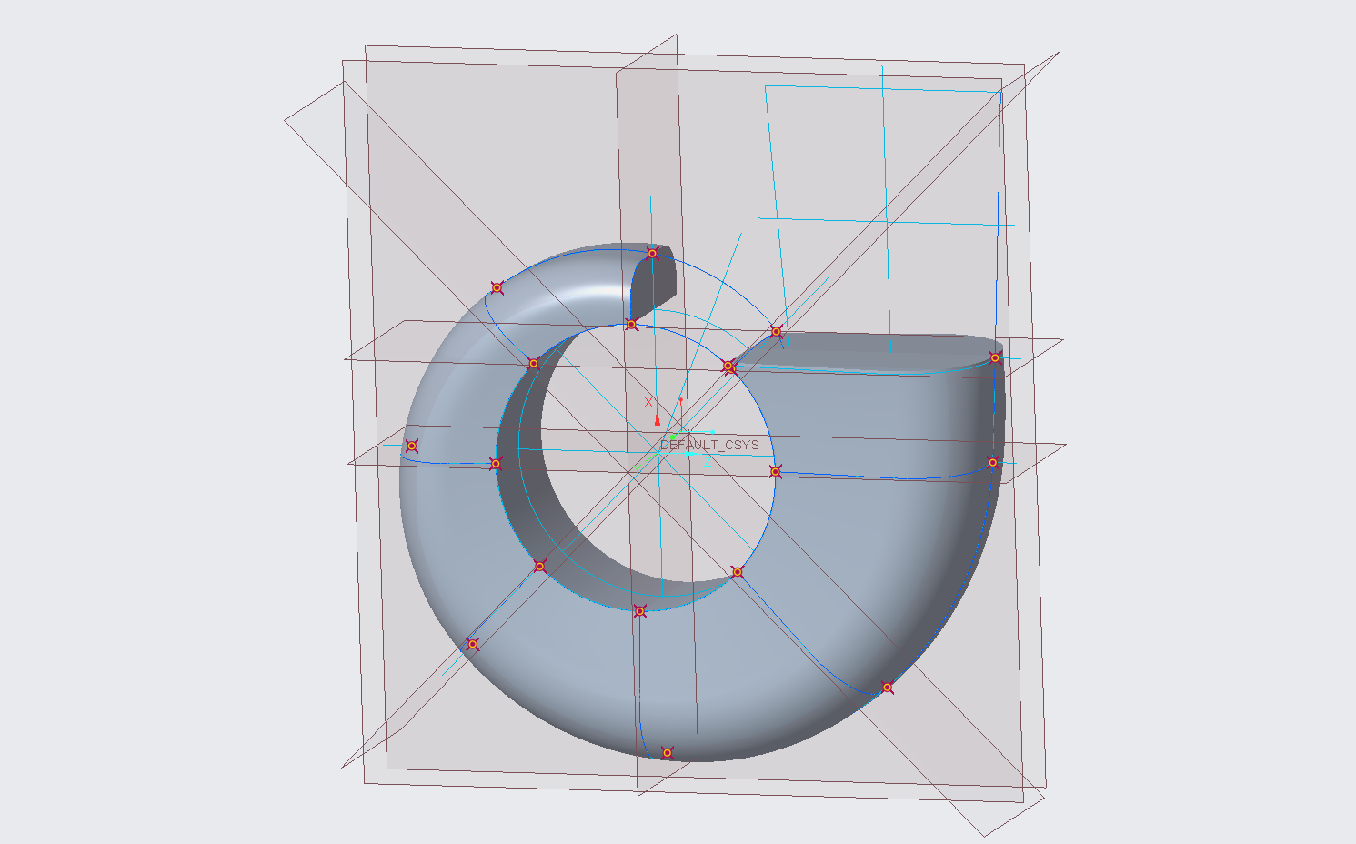 CREO蜗壳隔舌的造型方法2